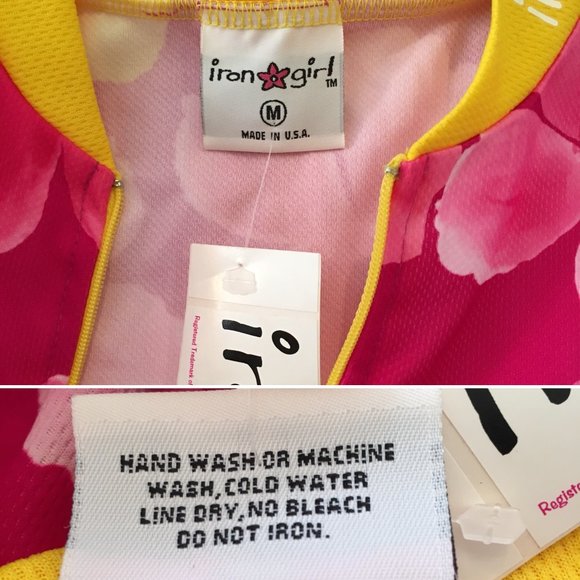 NEW Iron Girl Cycling Floral Hibiscus Jersey Sz M - Picture 7 of 7